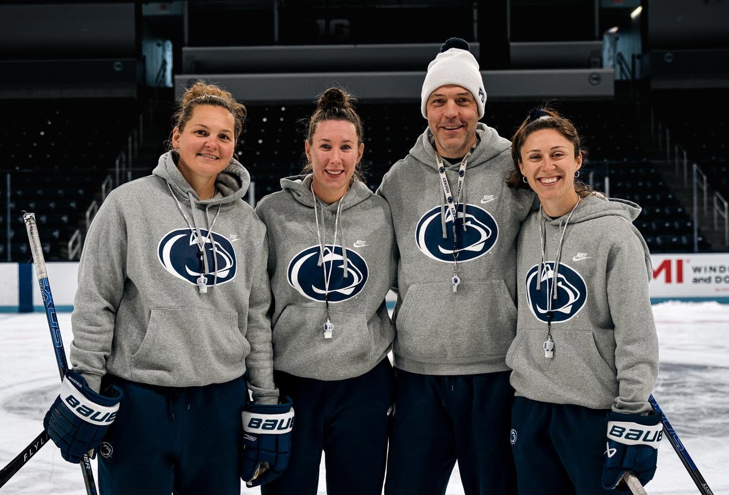 Jennifer Wakefield (far left) and the Penn State coaching staff